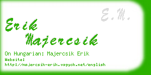 erik majercsik business card